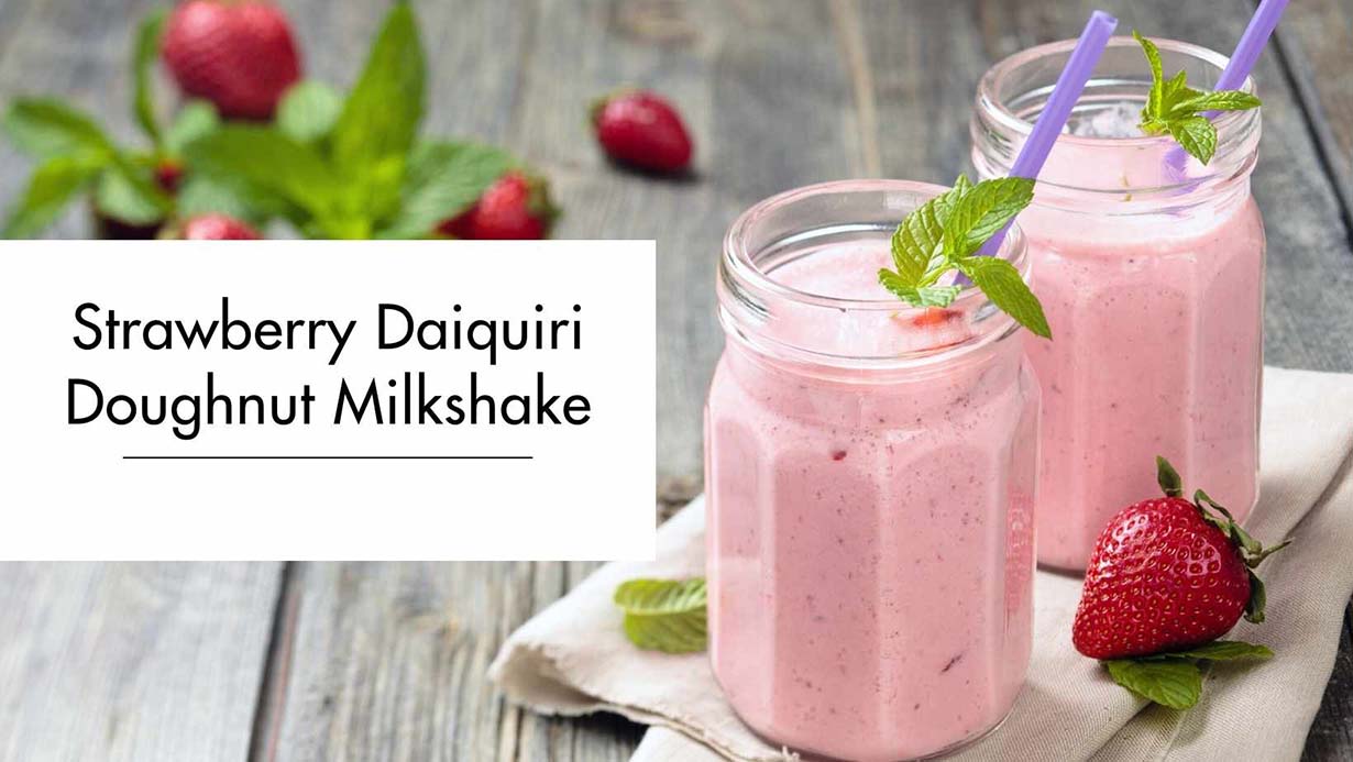 Strawberry Daiquiri Doughnut Milkshake Strawberry Daiquiri Doughnut Milkshake