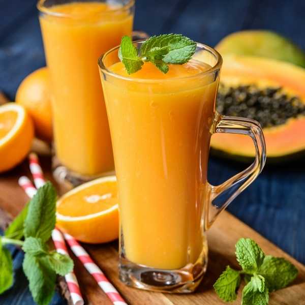 Orange Fresh & Papaya Drink recipe