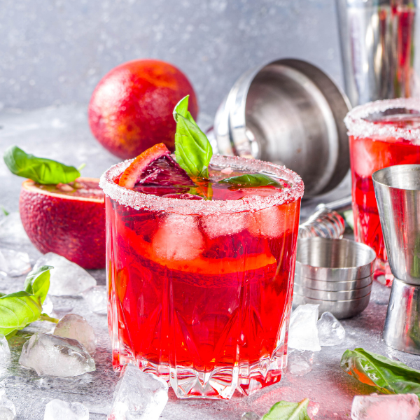 Sparkling Blood Orange & Basil Soda