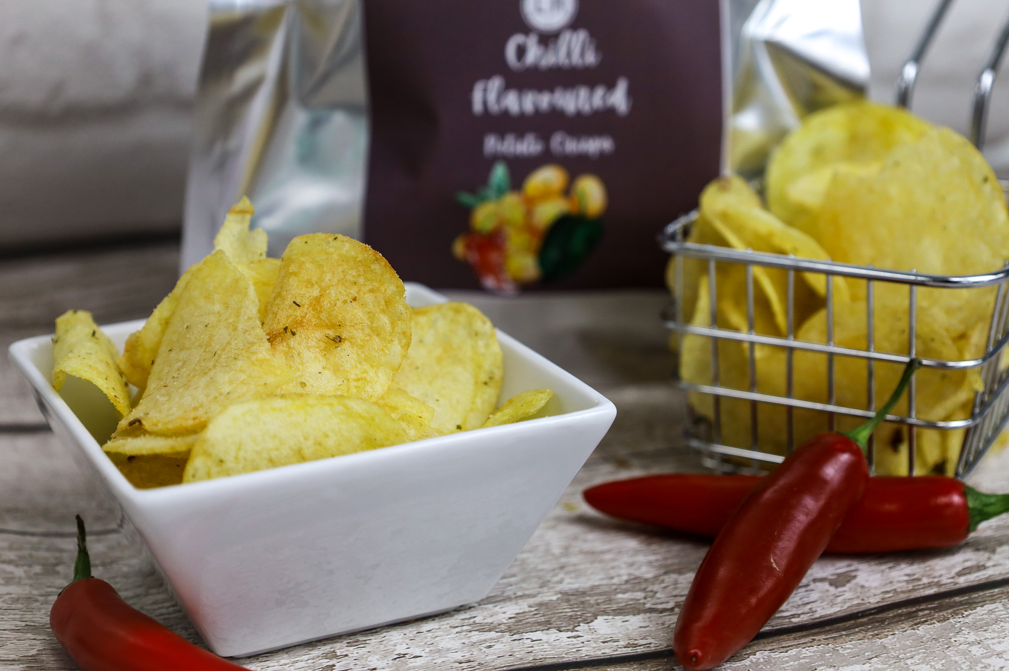 Chilli's next to flavoured crisps
