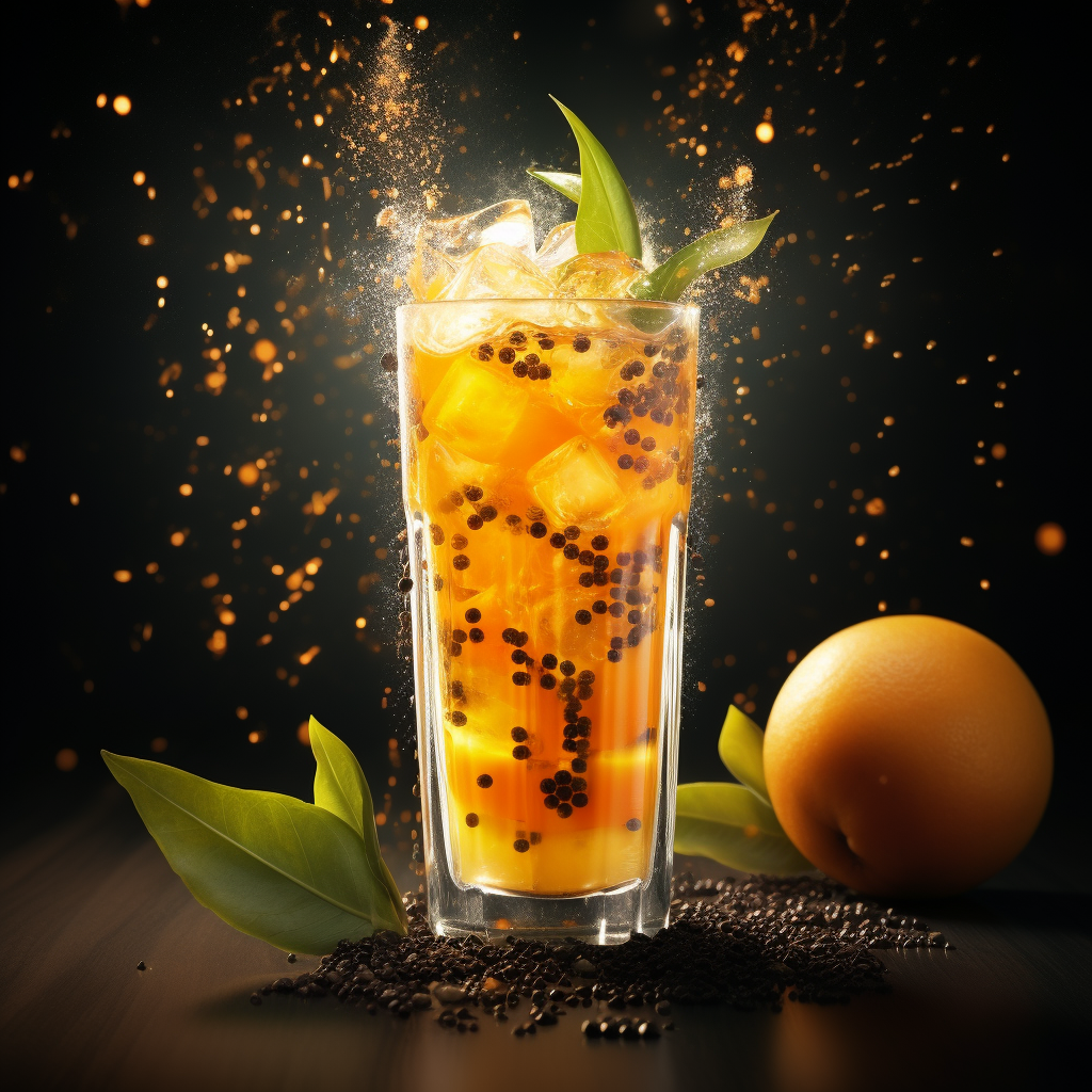 Mango & Black Pepper sparkling drink